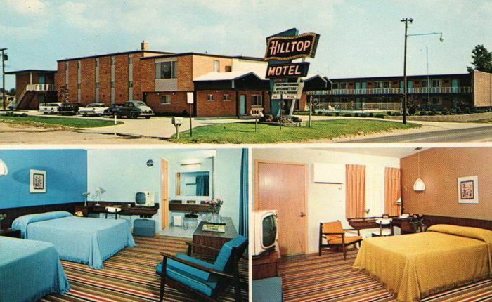 Hilltop Motel - Old Postcard Photo (newer photo)